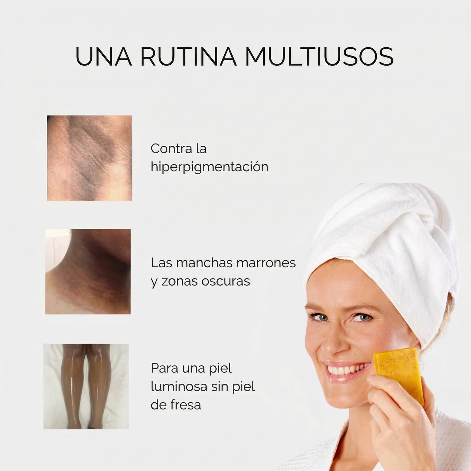 Jabón iluminador de cúrcuma y ácido kójico - CurcuGlow™